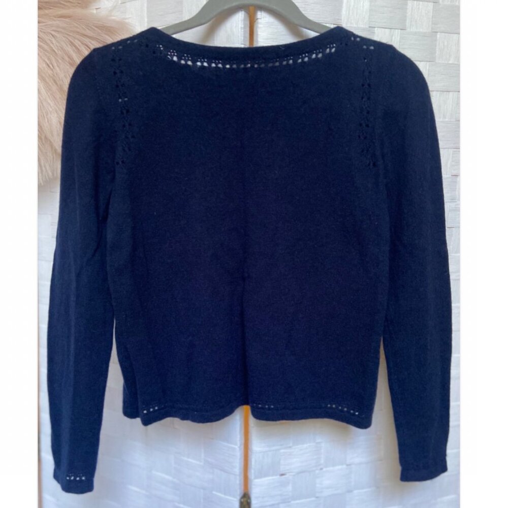 Garnet Hill 100% Cashmere Blue Pullover Sweater Size  XS - Picture 3 of 5